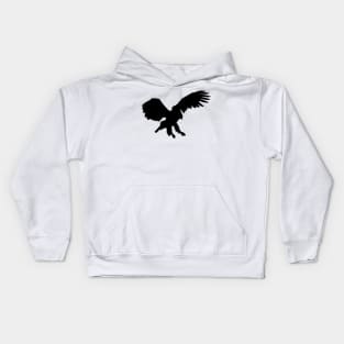 Eagle Black Silhouette Pet Animal Cool Style Kids Hoodie